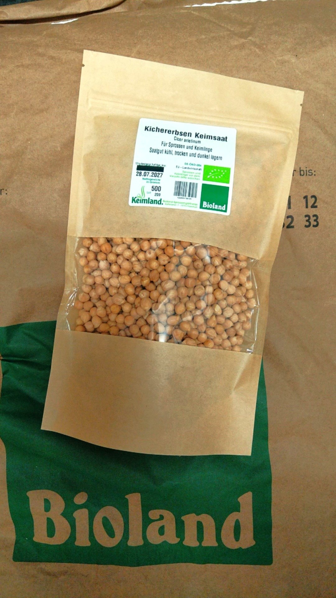 Bio Kichererbsen Sprossen Saatgut – Bild 2