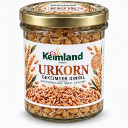 Keimland URKORN Dinkel Naturkeimlinge im Glas