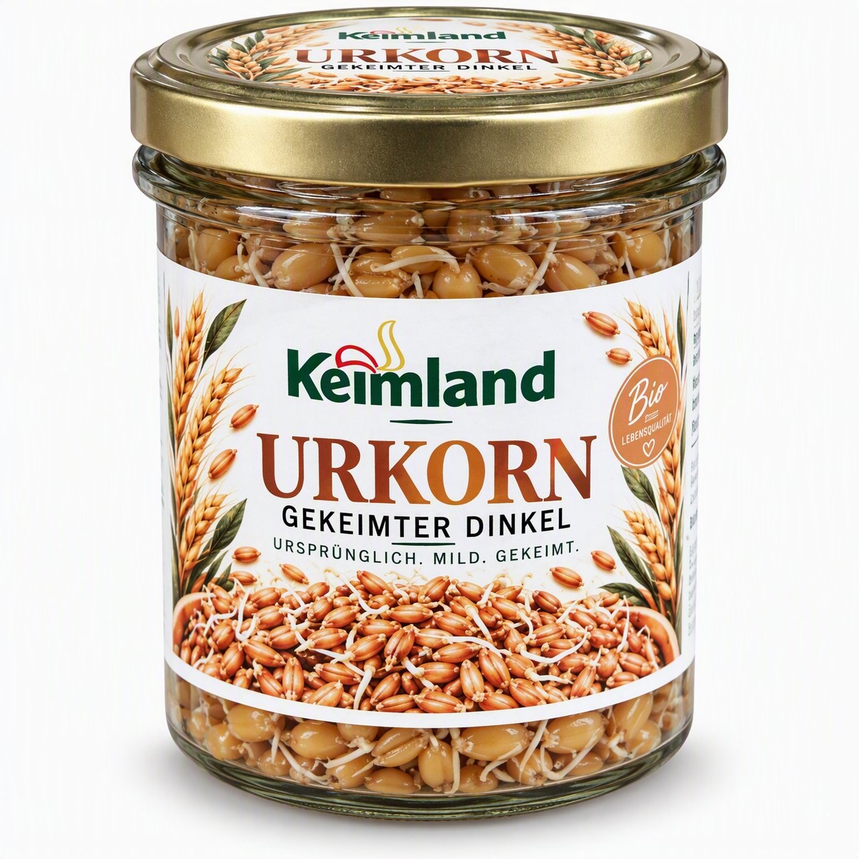 Keimland URKORN Dinkel Naturkeimlinge im Glas
